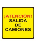 Señal vial de salida camiones, pvc, 70 x 50 cm