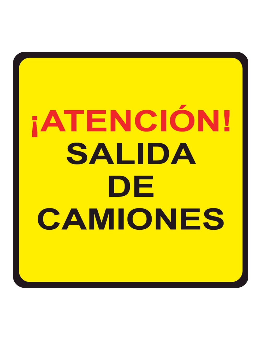Señal vial de salida camiones, pvc, 70 x 50 cm