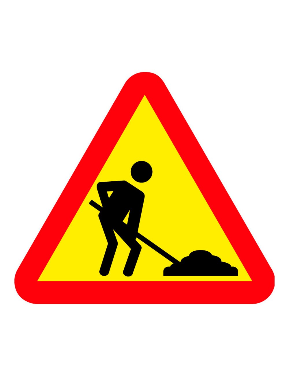 Señal vial peligro obras, pvc, 50 x 50 cm