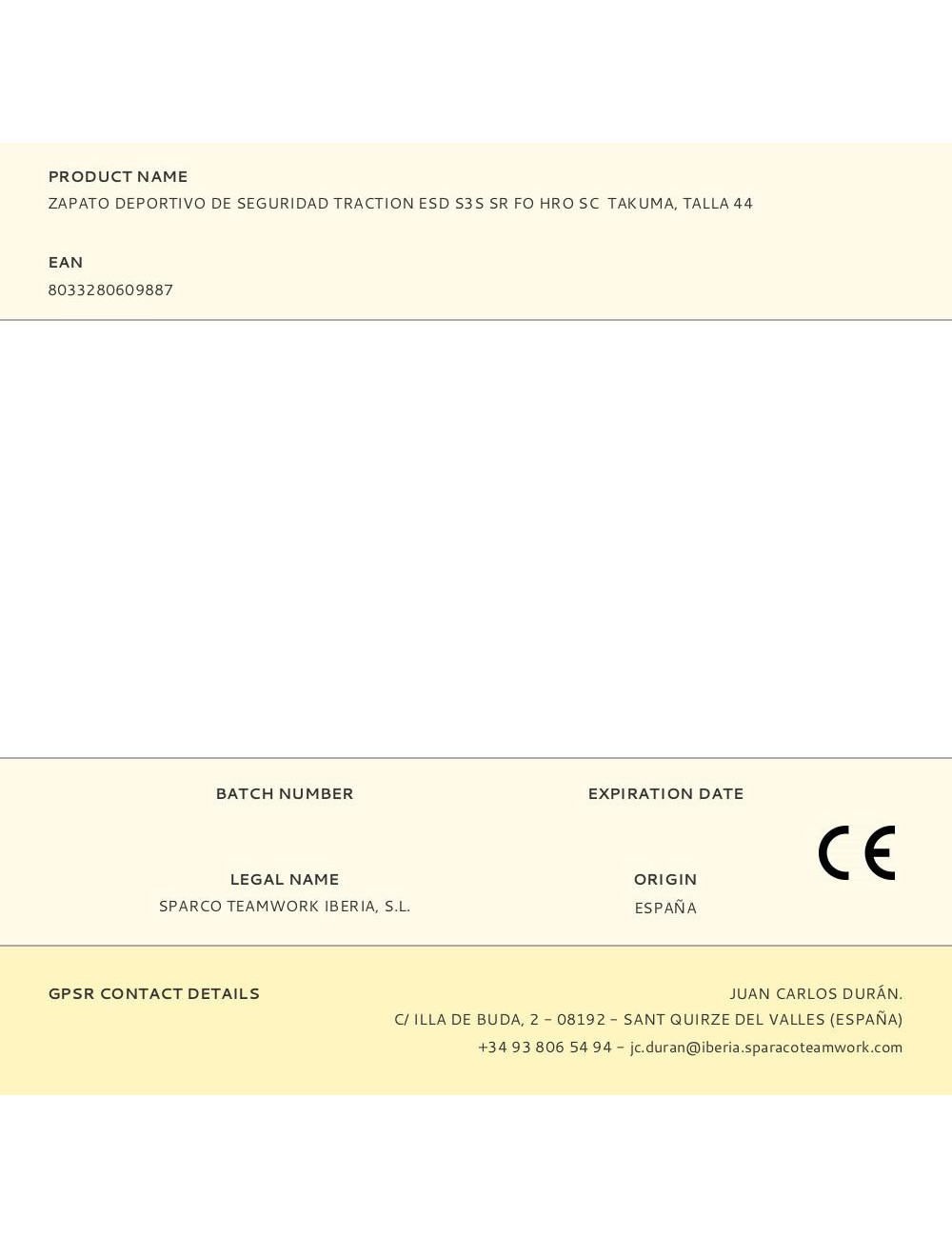 Zapato deportivo de seguridad traction nubuck takuma, esd s3s sr fo hro sc, talla 44