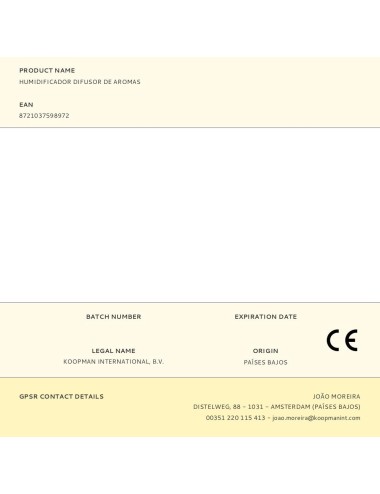 Humidificador difusor de aromas