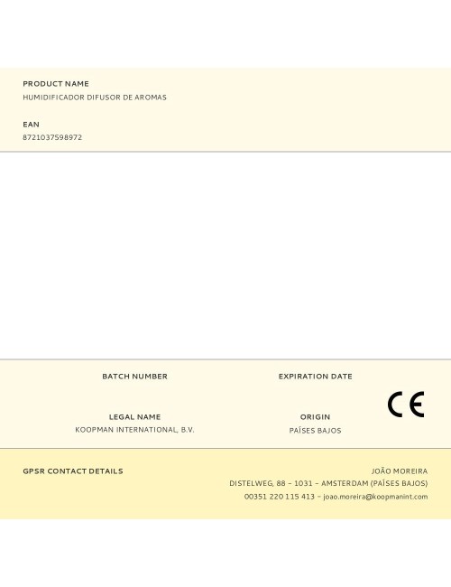 Humidificador difusor de aromas