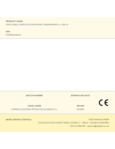 Cinta doble contacto super nano transparente 30 mm x 3 m