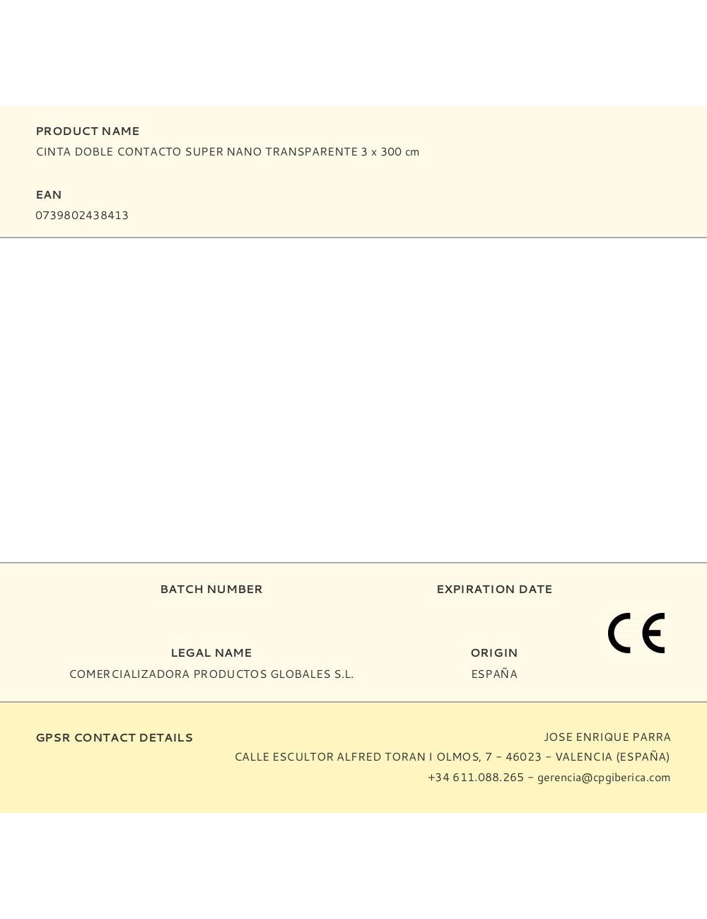 Cinta doble contacto super nano transparente 30 mm x 3 m