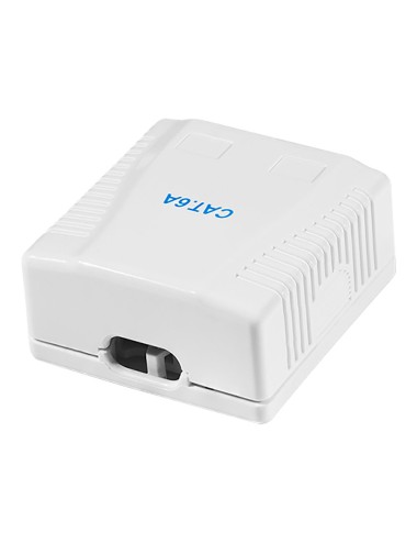 Caja de superficie 2 conectores rj45 cat. 6a apantallado