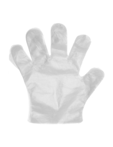 Guante polietileno, desechable, transparente, caja 200 uds