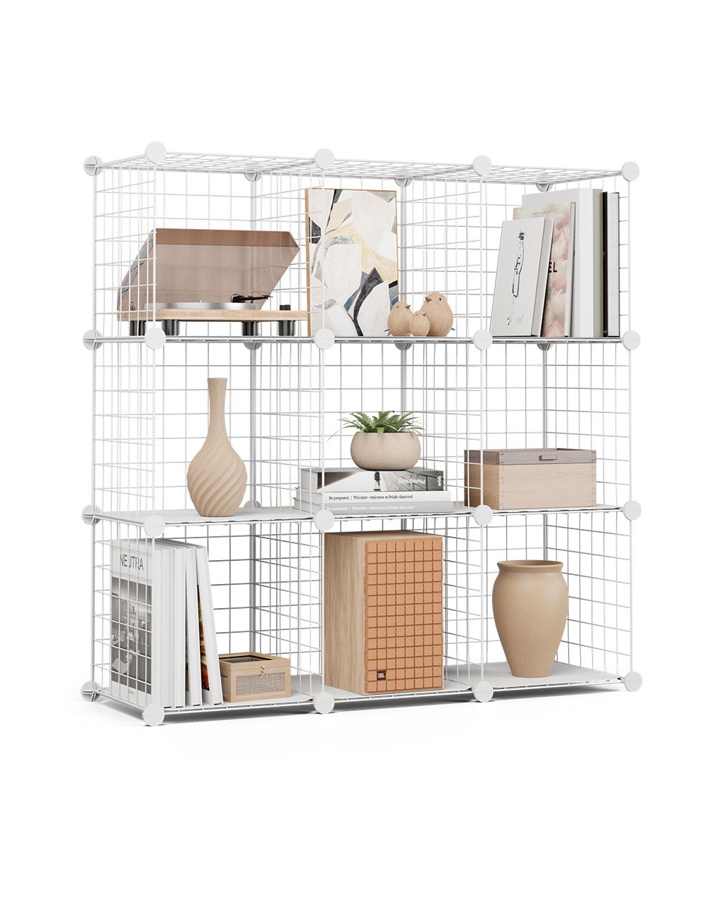 Estantería modular metálica titan c9 blanco