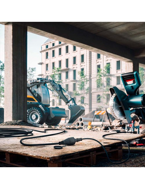 Prolongador profesional 10 m, ip44, h07rn-f 3 g 2,5 mm, 1 toma con tapa, 16 a 250 v~, negro