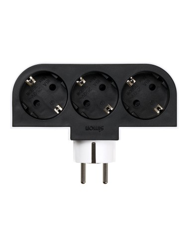 Adaptador giratorio schuko 3 tomas 16a 250 v~