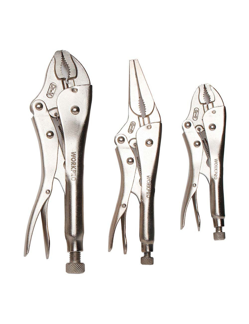 Alicates de presión, juego 3 piezas