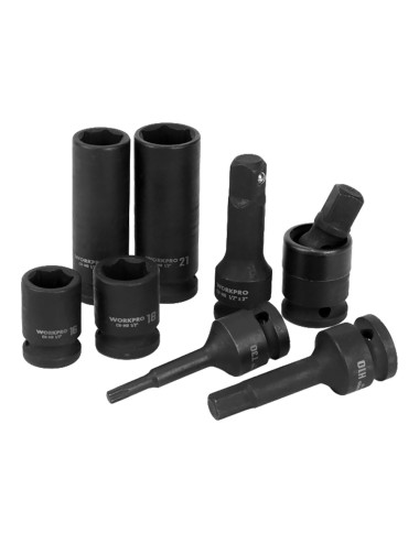 Vasos de impacto ½ pulg, juego 27 piezas