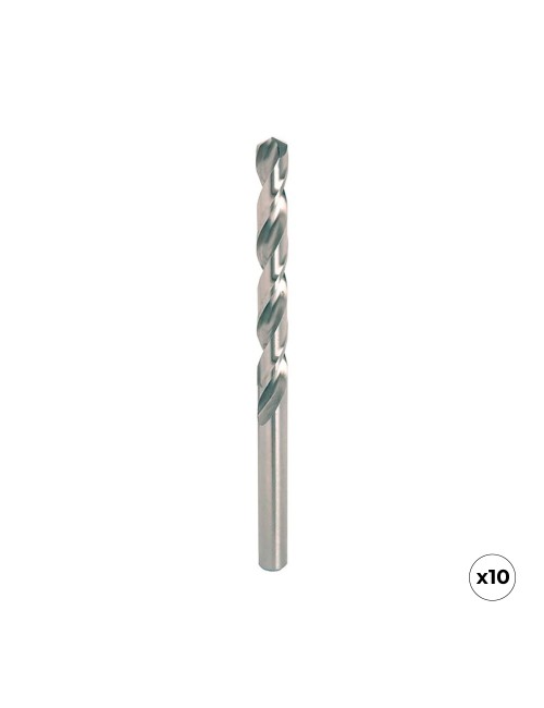 Broca hss4341 para metal, rectificada, ø5,00 x 86,00 mm, 10 uds