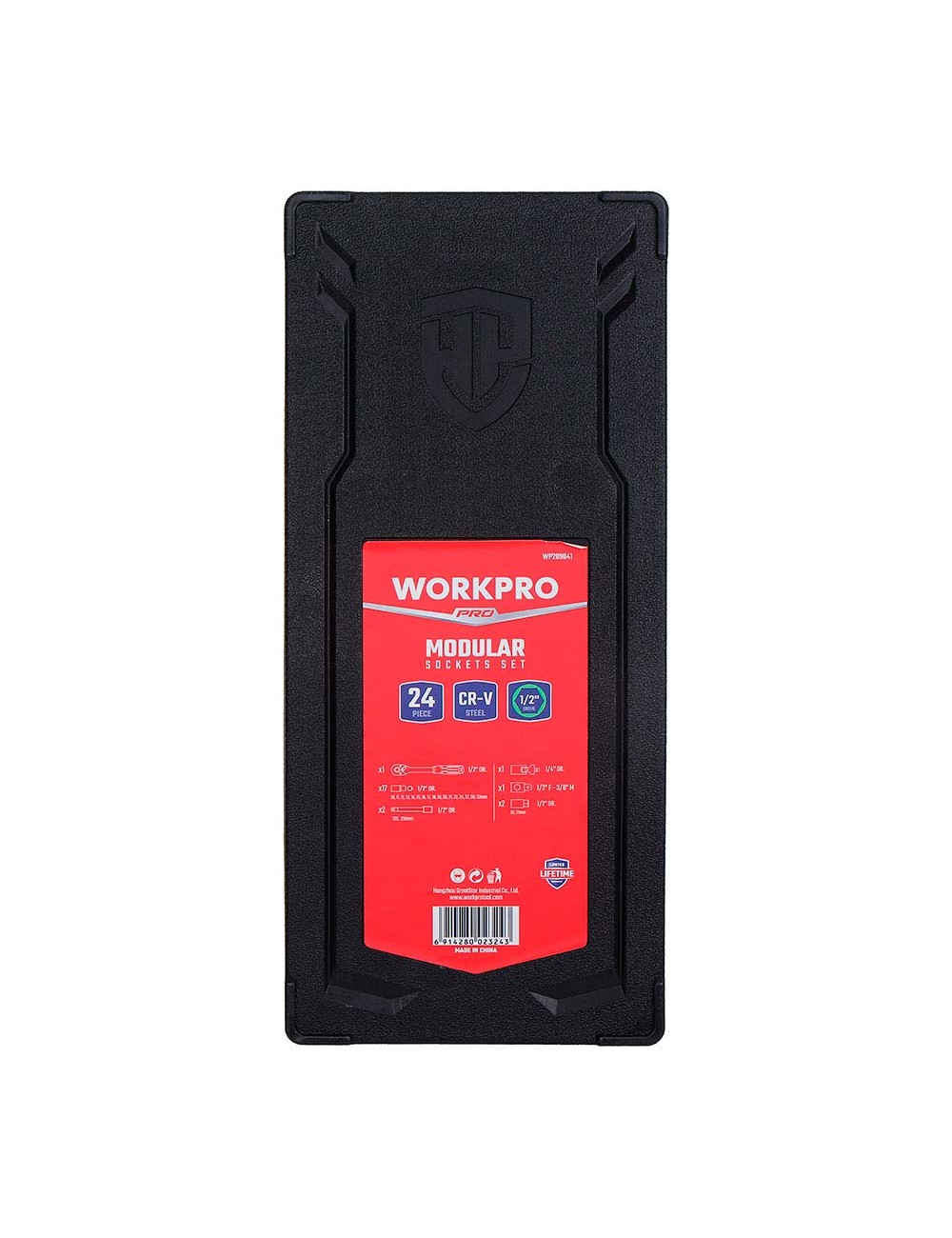 Juego carraca y vasos ½ pulg, 24 piezas, (métrico)