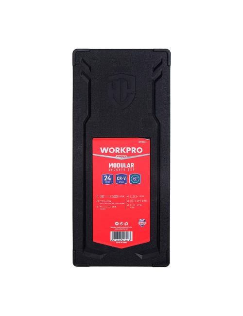 Juego carraca y vasos ½ pulg, 24 piezas, (métrico)