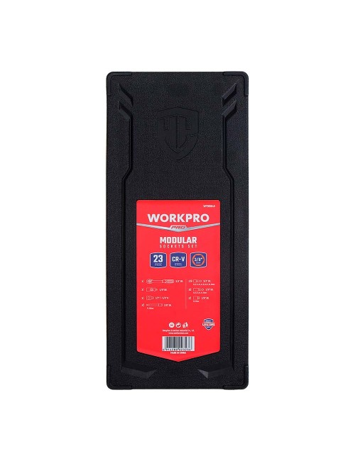 Juego carraca y vasos 3/8 pulg, 23 piezas, (métrico)