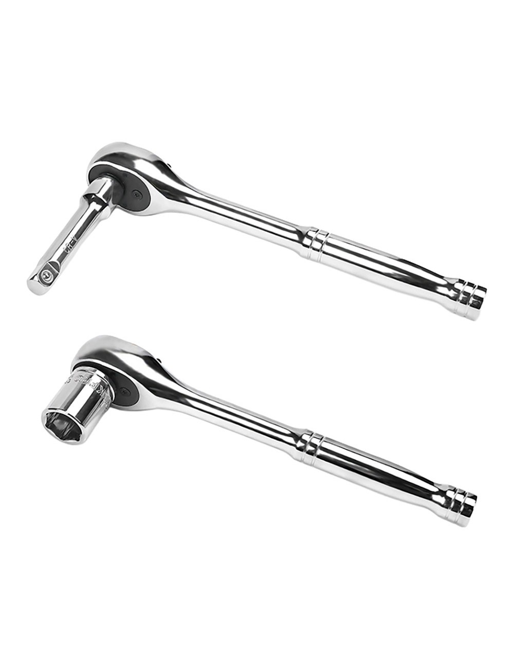 Juego carraca y vasos 3/8 pulg, soporte giratorio, 20 piezas, (métrico-sae)