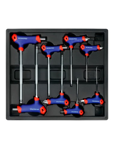 Llaves allen mango en t, 2-10 mm, 8 piezas