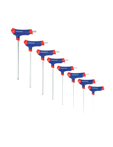 Llaves allen mango en t, 2-10 mm, 8 piezas