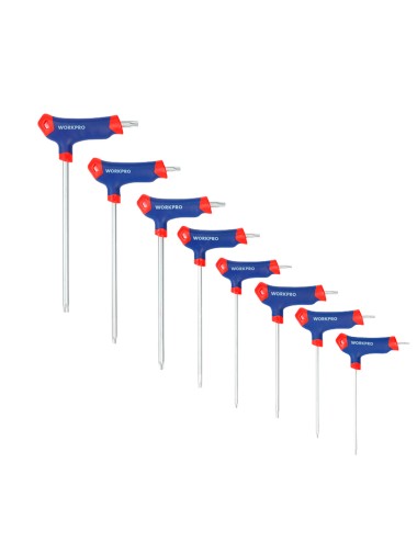 Llaves torx mango en t, t10-t50, juego 8 piezas