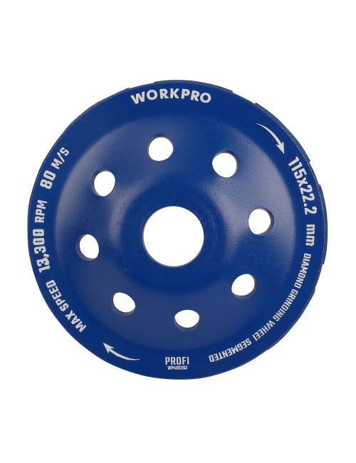 Muela copa diamantada segmentada ø115 x 22,2 mm x 9 dientes