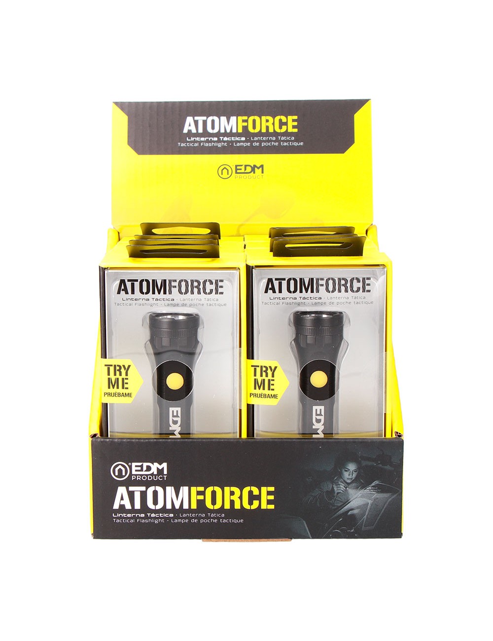 Mini linterna led atom force, alumino, recargable, 10 w 420 lm