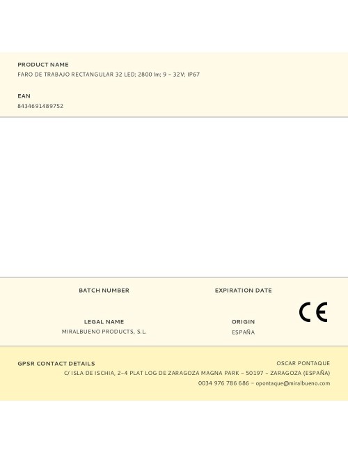 Faro de trabajo ovalado 27 w, 32 led 2800 lm 9 - 32 v ip67