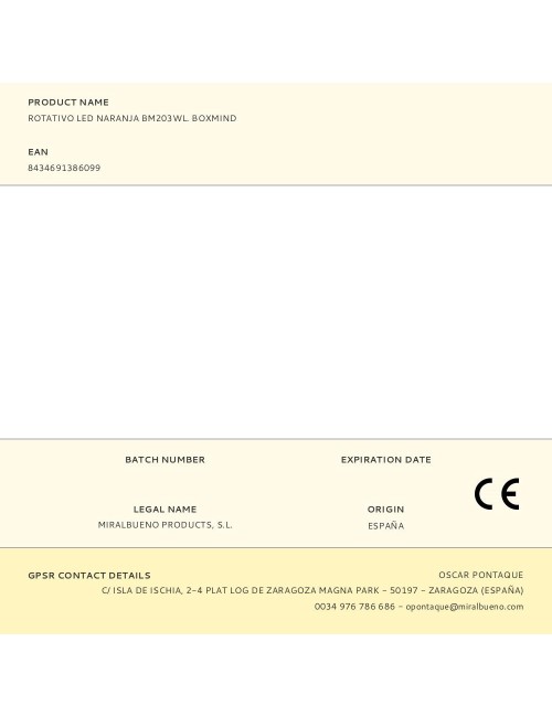 Rotativo led naranja bm203wl