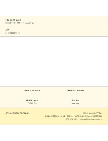 Flexo termo m-h ½ pulg, 30 cm