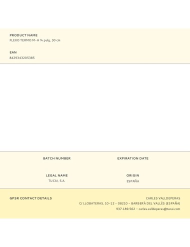 Flexo termo m-h ¾ pulg, 30 cm
