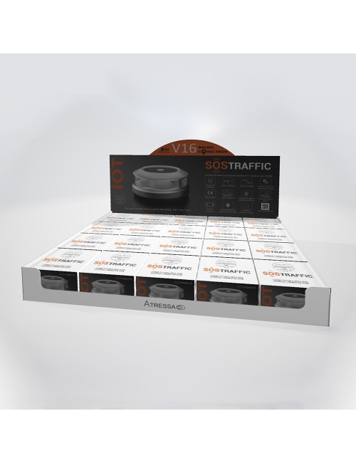 Baliza v16 de emergencia homologada conectada geolocalizable con dgt 3.0 sos trafic