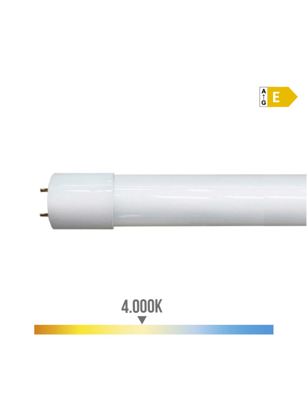 Tubo led t8, 22 w, 2480 lm, 4000 k, luz día, ø26 x 1500 mm