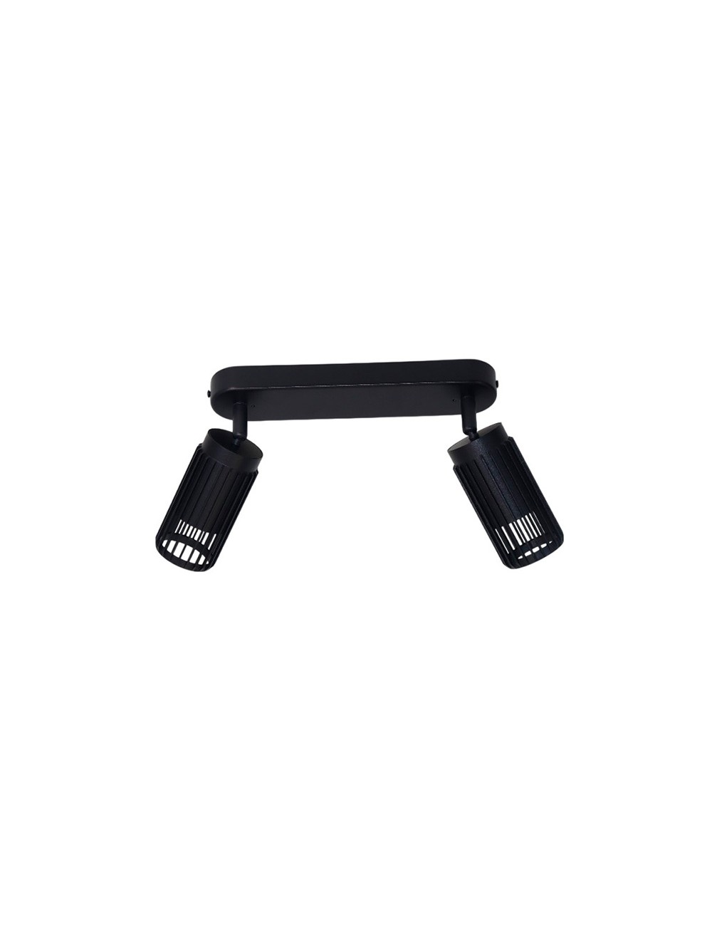 Foco 2 elementos sahara arenado, gu10, 10w (bombillas no incluidas), negro, 30 x 6 x 21 cm