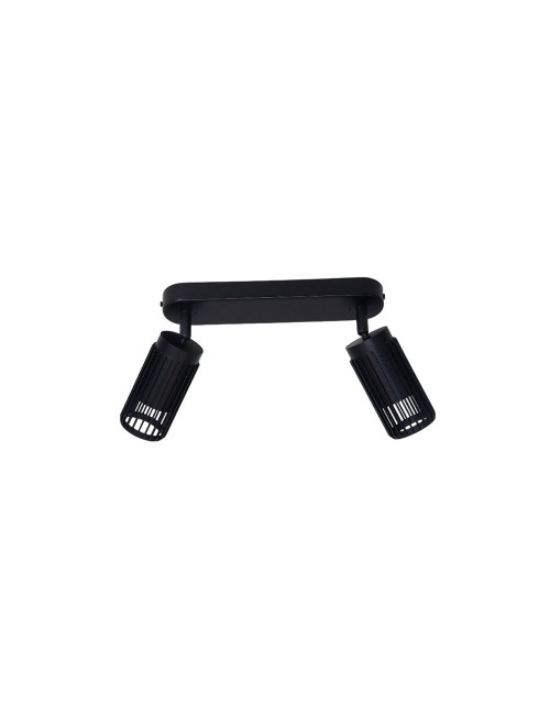 Foco 2 elementos sahara arenado, gu10, 10w (bombillas no incluidas), negro, 30 x 6 x 21 cm