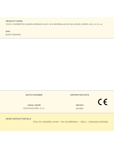 Foco 3 elementos, sahara arenado, gu10, 10w, (bombillas no incluidas), negro, 40 x 6 x 21 cm