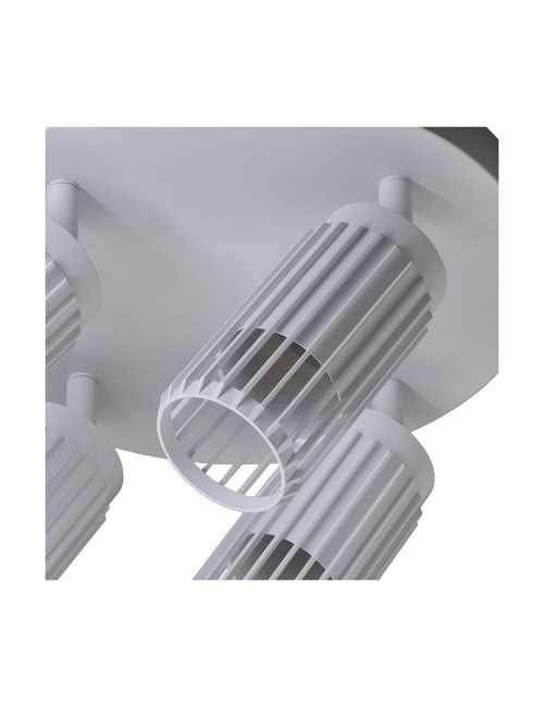 Foco 4 elementos, sahara arenado, gu10, 10w, (bombillas no incluidas), blanco, 23 x 6 x 20 cm