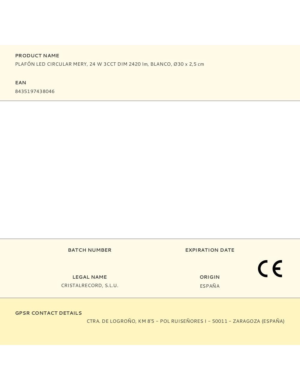 Plafón led circular, mery, 24 w, 3cct, 2420 lm, blanco, ø30 x 2,5 cm