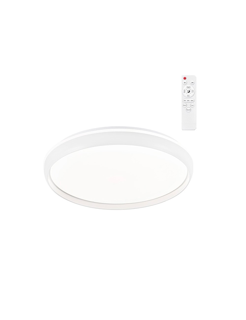 Plafón led circular, charly, 46 w, 3cct, 5060 lm, blanco, ø40 x 7 cm