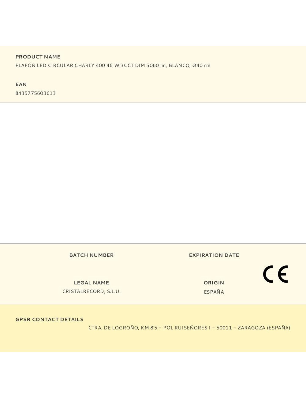 Plafón led circular, charly, 46 w, 3cct, 5060 lm, blanco, ø40 x 7 cm