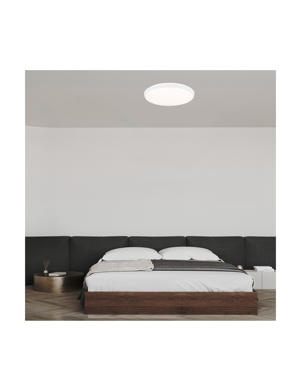 Plafón led circular, charly, 72 w, 3cct, 7290 lm, blanco, ø50 x 7 cm