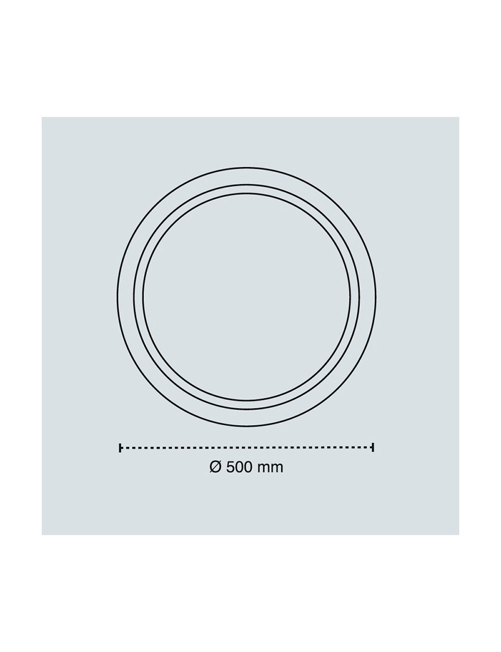 Plafón led circular, charly, 72 w, 3cct, 7290 lm, blanco, ø50 x 7 cm