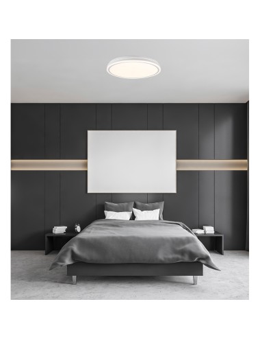 Plafón led circular, targes, 72 w, 3cct, 7290 lm, blanco, ø50 x 6,5 cm