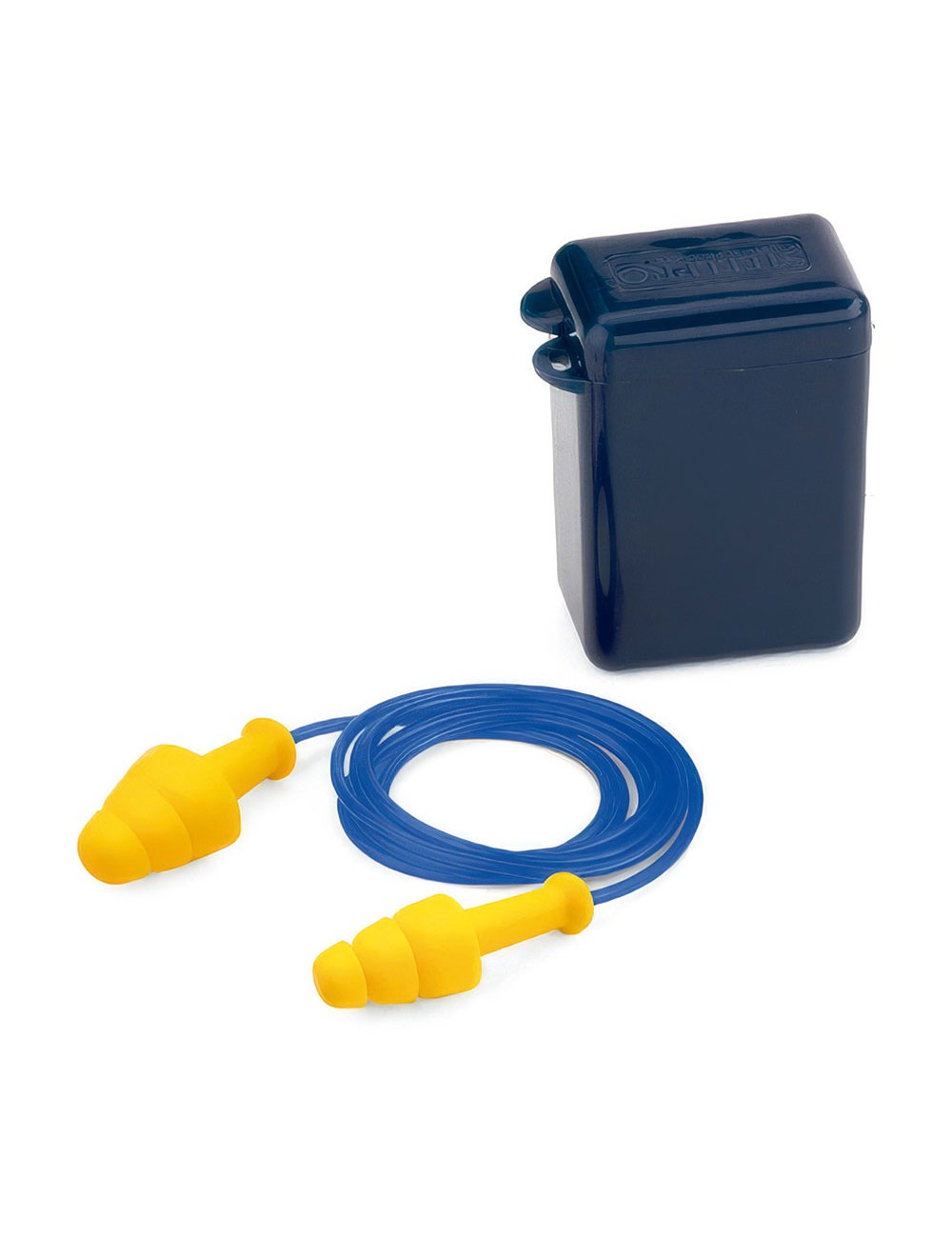 Tapones auditivos fit basic reutilizables de tpr con cordón, caja 100 uds