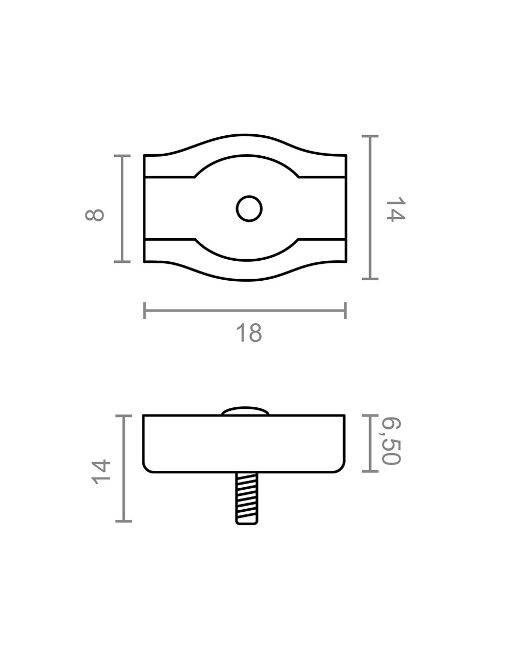 Sujetacable plano simple sjt03, 2 mm, galvanizado, blister 2 uds