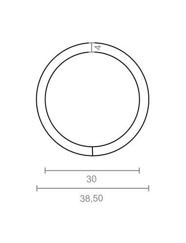 Anilla soldada ap14, 4 x 30 mm, zincada, blister 4 uds