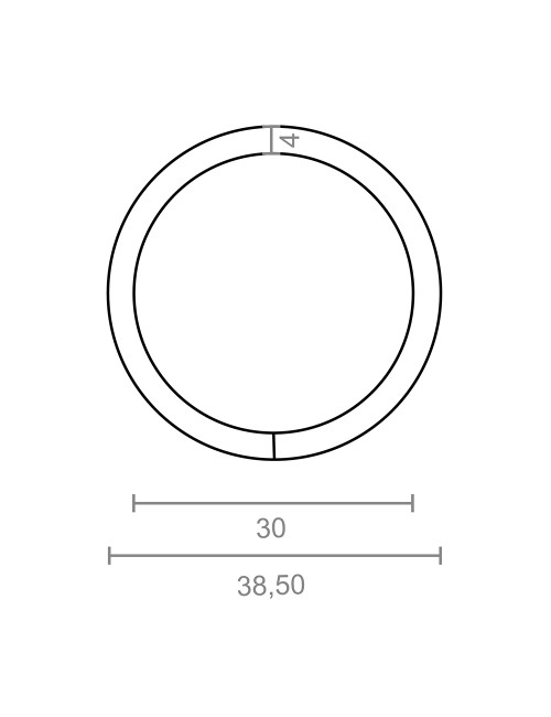 Anilla soldada ap14, 4 x 30 mm, zincada, blister 4 uds