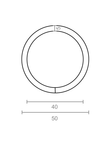 Anilla soldada ap14, 5 x 40 mm, zincada, blister 4 uds