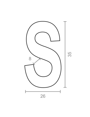 Gancho en forma de s cg23 3,5 x 35 mm, zincado, blister 6 uds