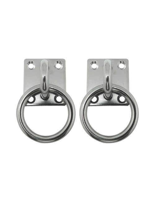 Placa amarre con anilla ap13, 6 mm, inoxidable, blister 2 uds