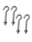 Hembrilla abierta con tuerca hm02, m5 x 35 mm, zincado, blister 4 uds