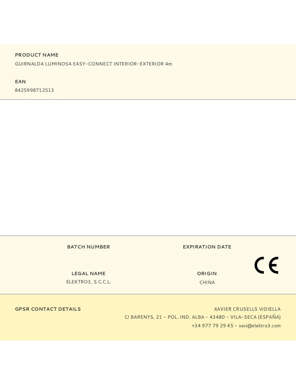 Guirnalda luminosa easy-connect interior-exterior 4m